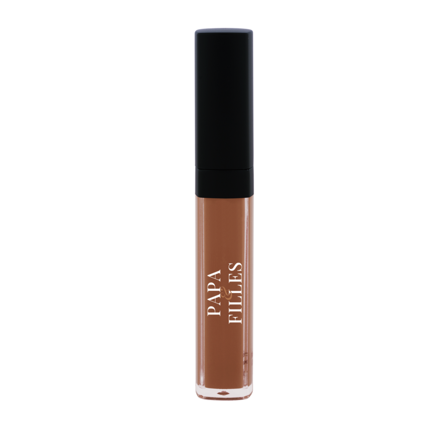 PAPA Liquid Lip Stain in Brandy, a warm nude-brown shade
